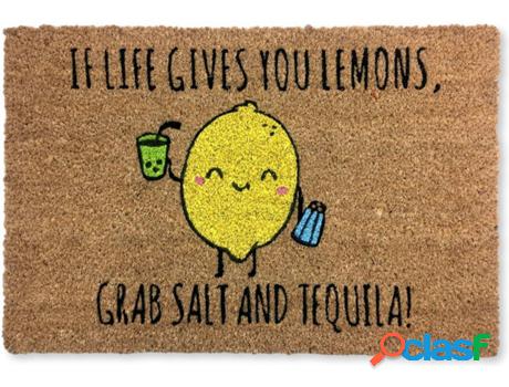 Felpudo KOKO DOORMATS If Life Brings You Lemons (Castaño -