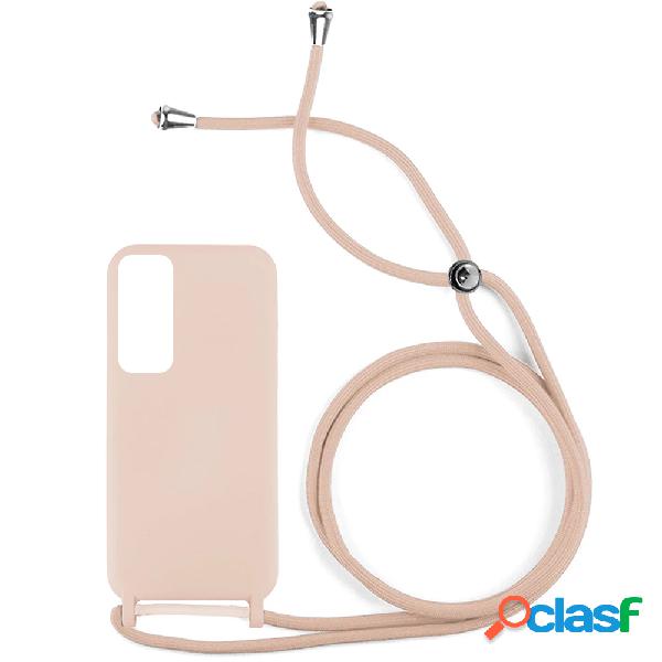 Funda SKYHE por Huawei P Smart 2021 Gel con Cordón Rosa