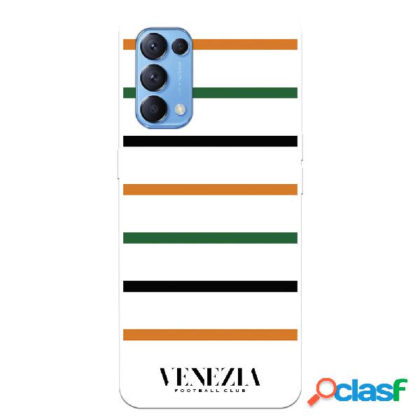 Funda para Oppo Find X3 Lite del Venezia Fondo Blanco Rayas