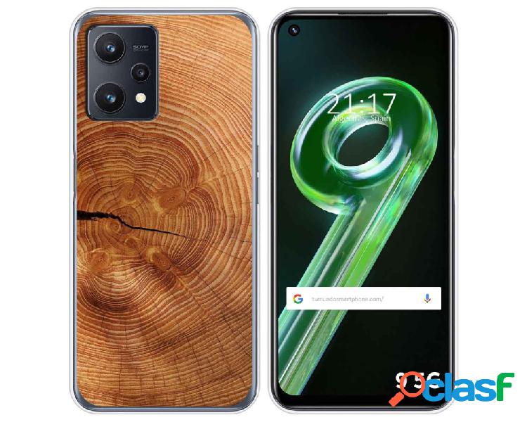 Funda para Realme 9 5G TUMUNDOSMARTPHONE Dibujos Madera 04