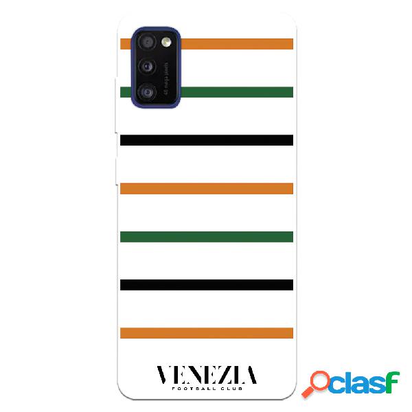 Funda para Samsung Galaxy A41 del Venezia Fondo Blanco Rayas