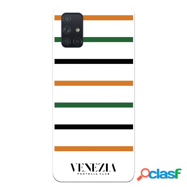 Funda para Samsung Galaxy A71 del Venezia Fondo Blanco Rayas