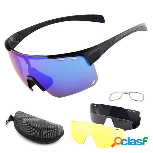 Gafas de ciclismo con 3 lentes intercambiables UV400 Gafas