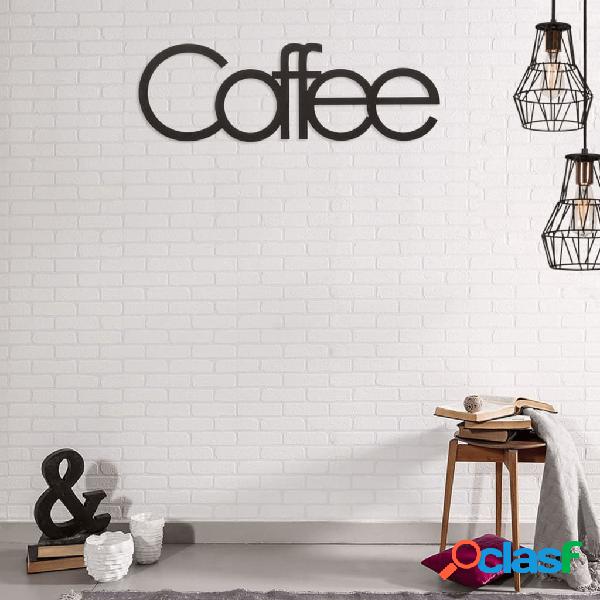 Homemania Adorno de pared Words Love acero negro 50x17 cm