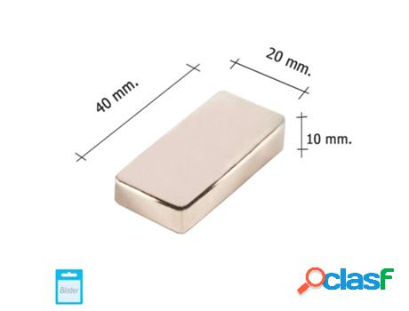 Iman wolfpack neodimio rectangular 40x20x10 mm. (blister 1