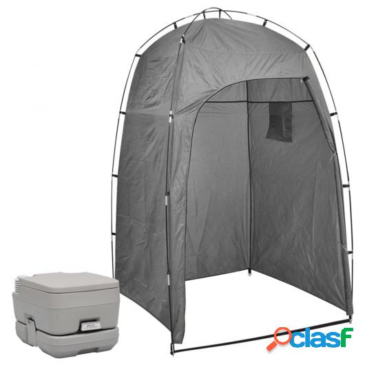 Inodoro portátil para camping con carpa 10+10 L