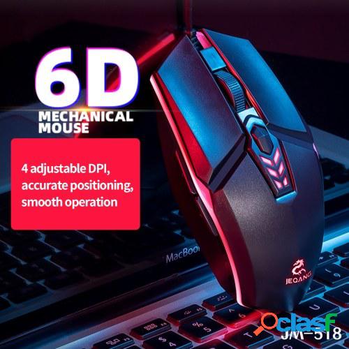 JM-518 6D Ratón para juegos con cable Ratón para juegos de