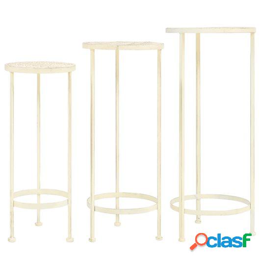 Juego de soportes de planta 3 pzas estilo vintage metal