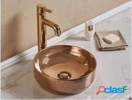 Lavabo VENTE-UNIQUE Kanelle (Bronce - Cerámica - 11x34x34