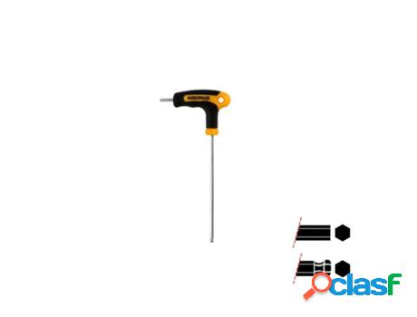 Llave allen con bola mango forma t 3,0 mm. con colgador