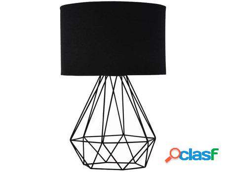 Lámpara de Mesa OZAIA Ninon (Metal - Negro - 38x25x25 cm)