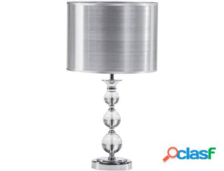 Lámpara de Mesa OZAIA Nolita (Vidrio y Metal - Plateado -