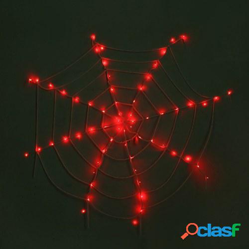 Luces de tela de araña de Halloween de 12 pies 120LED Luces