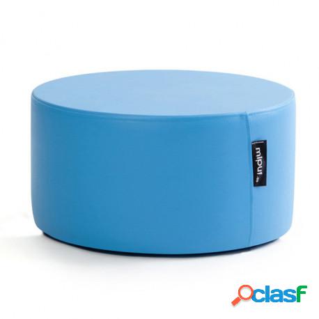 Mesa Puff Tubular 60x30 Polipiel Azul Turquesa