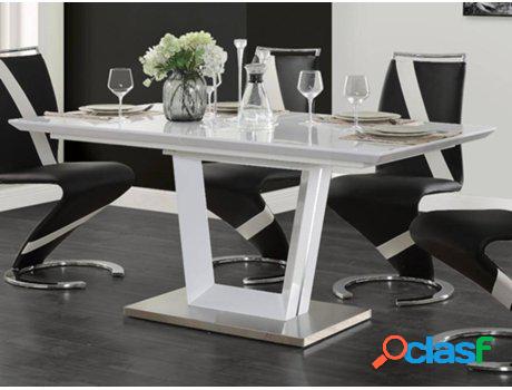 Mesa de Comedor VENTA-UNICA Alia (Blanco - Madera -