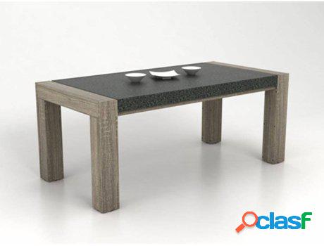 Mesa de Comedor VENTA-UNICA Meteorite (Gris, Marrón -