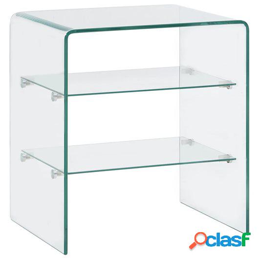 Mesa de centro de vidrio templado 50x40x56 cm