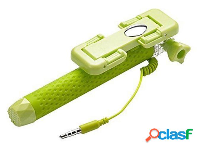 Mini Selfie Stick CELLY con Cables Verde