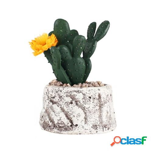 Mini plantas suculentas frescas simulación en macetas