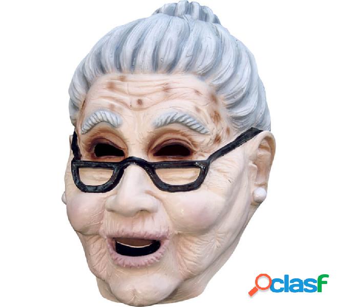 Máscara de Anciana con gafas látex para Halloween
