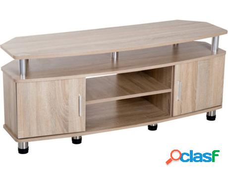 Mueble de TV HOMCOM 833-324GY (120x39.5x52cm - Acero -