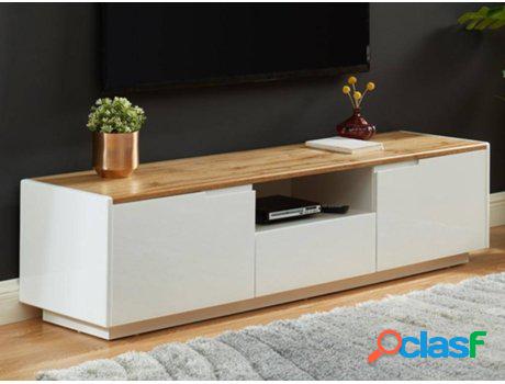 Mueble de TV VENTA-UNICA (Beis, Blanco - Madera - 40x160x40