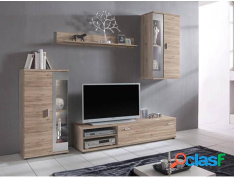 Mueble de TV VENTA-UNICA (Beis - Madera - 172 x 230 x 42 cm)