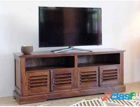 Mueble de TV VENTA-UNICA (Beis - Madera - 42 x 90 x 90 cm)