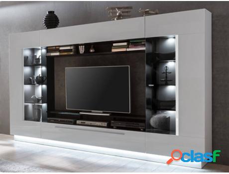 Mueble de TV VENTA-UNICA (Blanco - Madera - 190x275x40 cm)