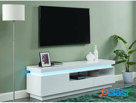 Mueble de TV VENTA-UNICA (Blanco - Madera - 50x165x40 cm)