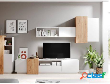 Mueble de TV VENTA-UNICA Francoli (Aglomerado - Blanco -