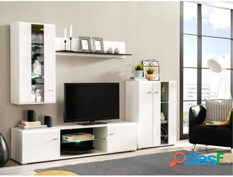 Mueble de TV VENTA-UNICA Loretta (Aglomerado - Blanco -