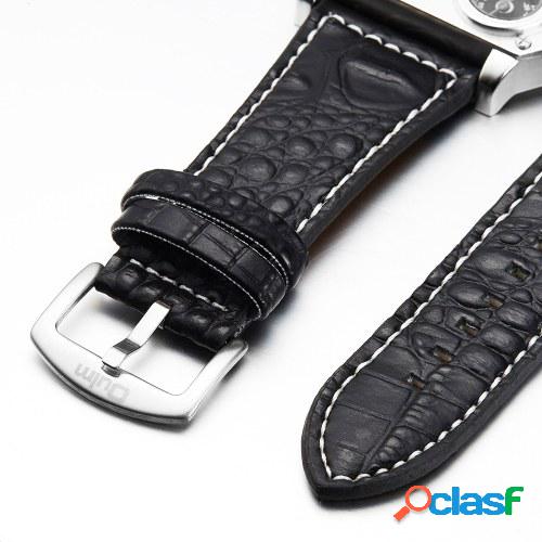 OULM Hombres Cuarzo PU banda de cuero reloj de pulsera Caja