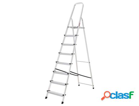 Oryx escalera aluminio 8 peldaños plegable, uso doméstico,