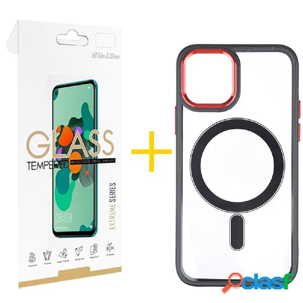 Pack 1 Película 2.5D + Funda SKYHE para Apple iPhone 11 Pro