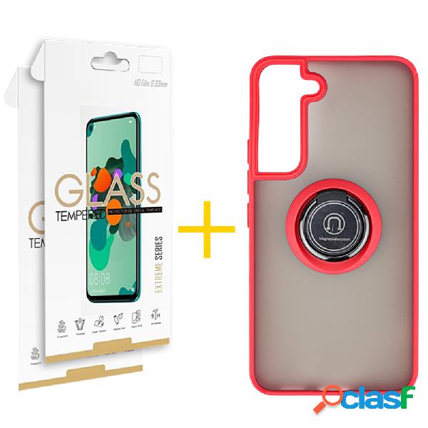 Pack 2 Películas 2.5D + Funda SKYHE para Samsung Galaxy S21