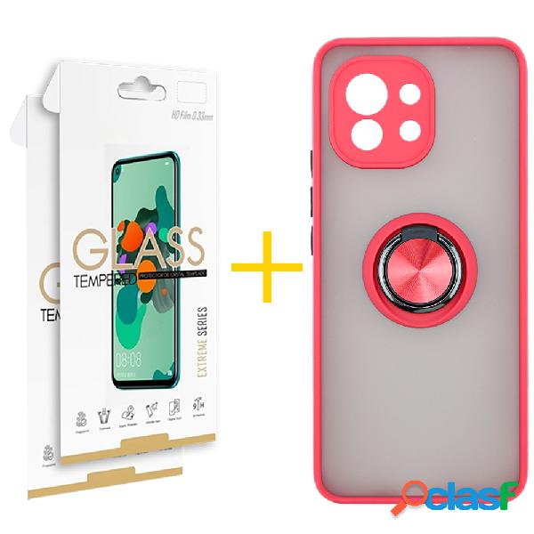 Pack 2 Películas 2.5D + Funda SKYHE para Xiaomi MI 11 Lite