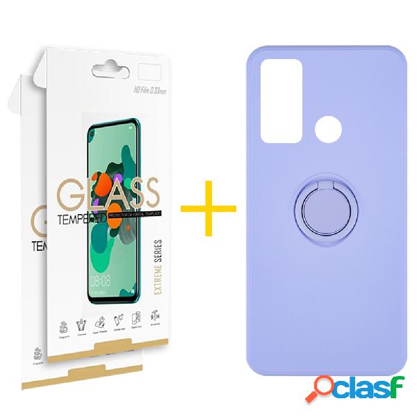 Pack 2 Películas 2.5D + Funda SKYHE por Huawei P Smart 2020