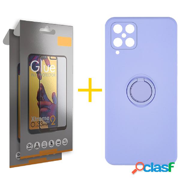 Pack 2 Películas Full + Funda SKYHE para Samsung Galaxy M22
