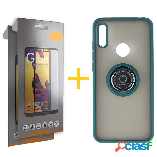 Pack 2 Películas Full + Funda SKYHE por Huawei Y6 2019 Gel