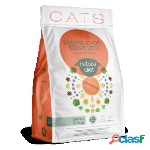 Pienso para Gatos Esterilizados de Salmón 3 Kg Natura Diet