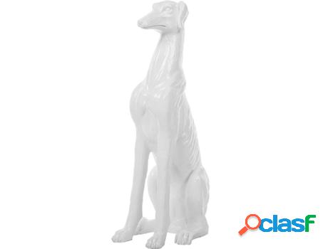 Pieza Decorativa Figura Greyhound (Blanco - Poliresina