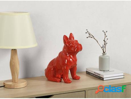 Pieza Decorativa OZAIA Doggo (Resina - Rojo - 32x27x16 cm)