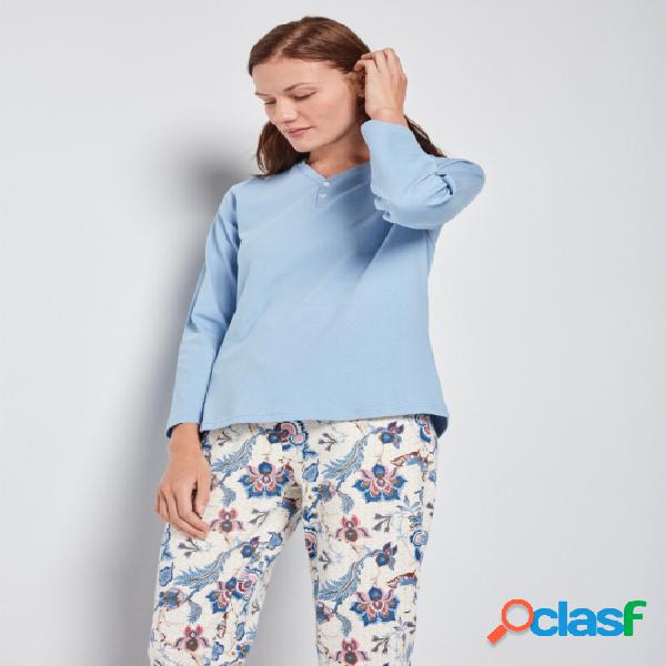 Pijama largo con pantalón estampado - Gisela