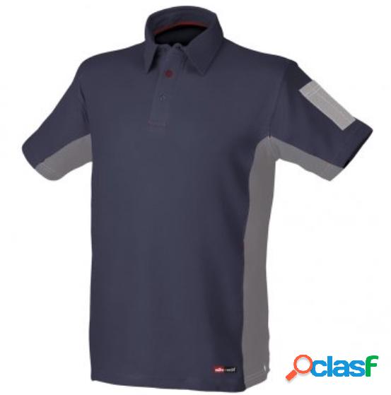 Polo Algodón manga corta Stretch Azul Talla XXL