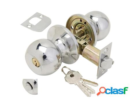 Pomo puerta wolfpack con llave con condena cromado para