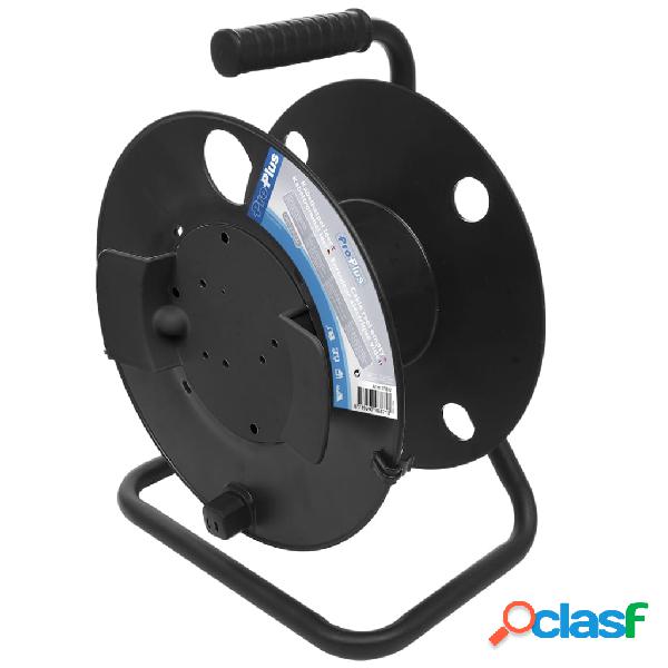 ProPlus Carrete de cable de plástico negro