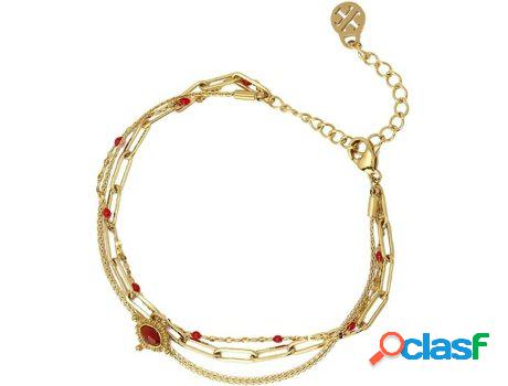 Pulsera ANARTXY 3 Chains With Stone (Acero Inoxidable -