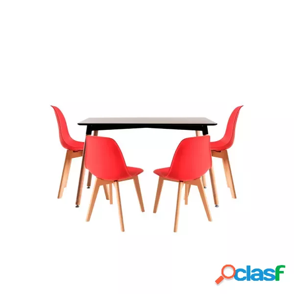 RegalosMiguel - Conjunto Mesa Tower Rectangular 120 x 80 cm