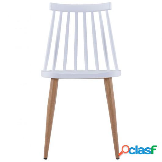 Sillas de comedor 4 unidades plástico blanco